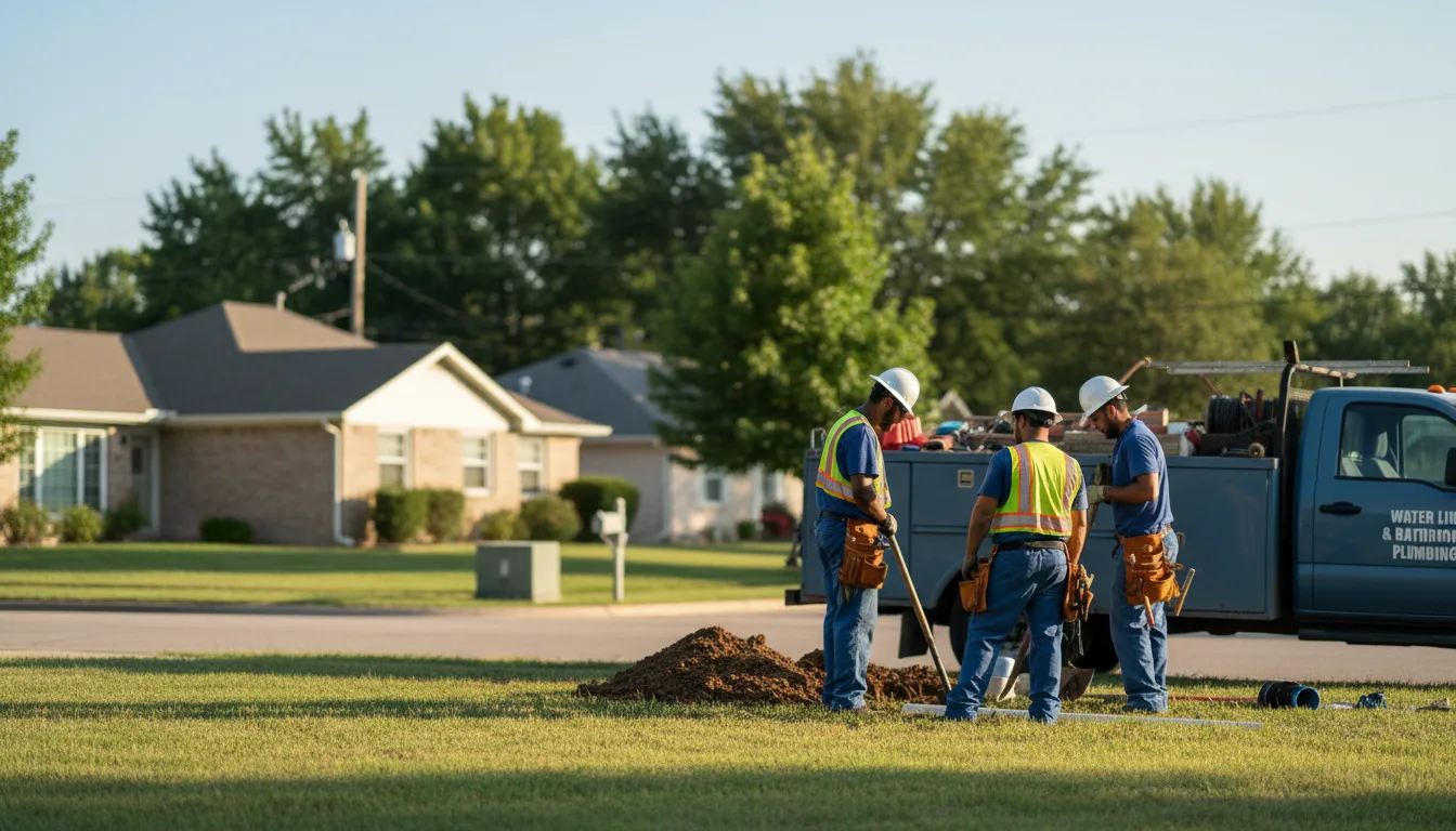 Residential water line and bathroom plumbing service in Atalissa, IA